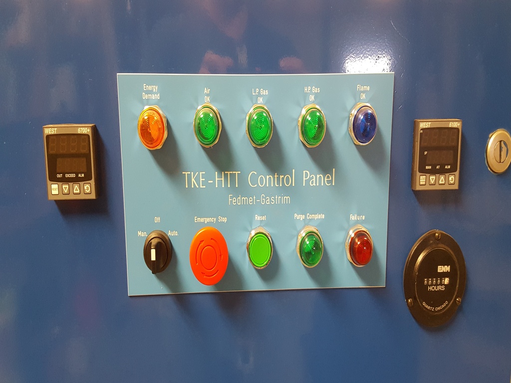 TKE control panel with buttons